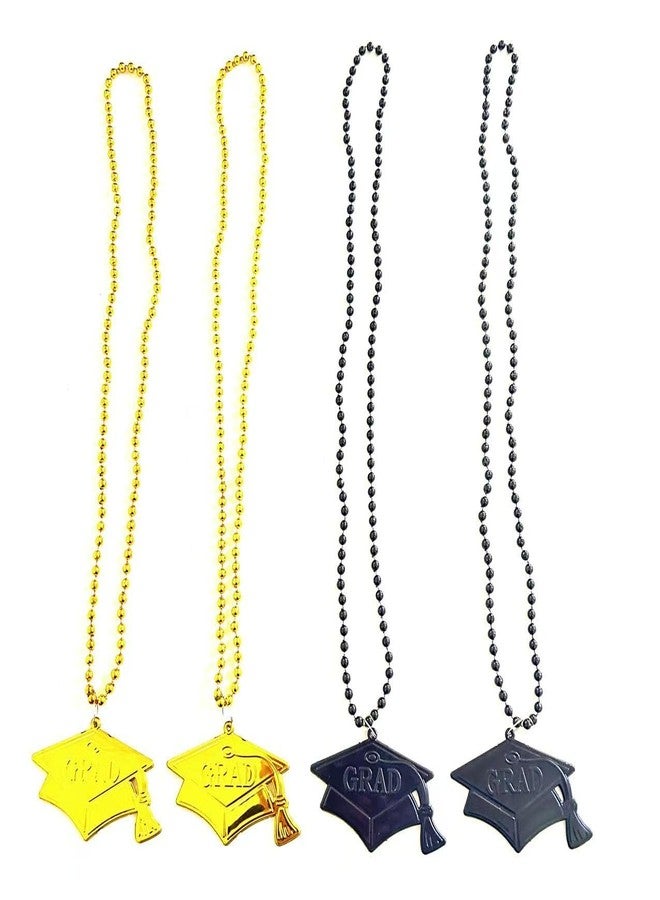 GZYSSL 30 Pcs Graduation Cap Gold Black Party Pendant Beads Necklace Graduation Cap Shape Beads Necklaces Party Favor Gifts Supplies - Image 3